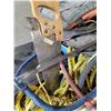 Image 10 : Grouping: Microwave; Limb Saw; Screw-In Tie Down Stakes; Circular Saw; Rope; VHS Movies; DVD's; Carg