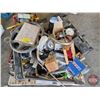 Image 2 : Pallet Lot ~ Grouping ~ Truck Parts & Pieces : Grab Bar; Steering Wheel; Cab Filter; Oversize Load S