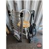 Image 1 : Grouping : Swivel Bar Chair; Kenmore Vac Cleaner; Laundry Rack & Clothing Rod