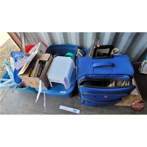 Grouping ~ Household Items (Five Totes) : Recipe Books; Décor; Serving Bowls; Lamps; Blankets; etc!