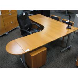 Cherry Corner Computer Desk