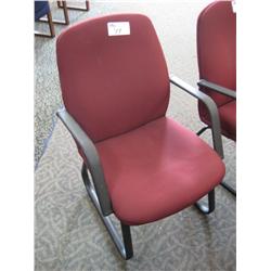 Burgandy Hi-back Client Chair