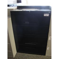 Black 4  Drawer Legal File Cabinet