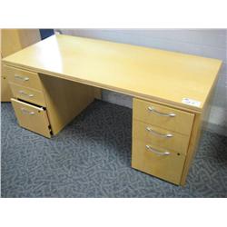 Maple Double Pedestal Executive Desk