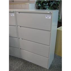 Steelcase Grey 4 Drawer Lateral File Cabinet