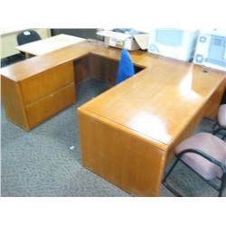 Oak U-shape Executive Desk