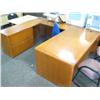 Image 1 : Oak U-shape Executive Desk