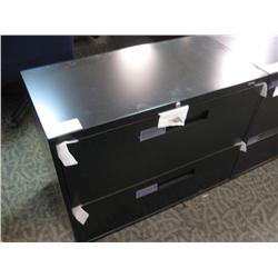 Black 2 Drawer Lateal File Cabinet