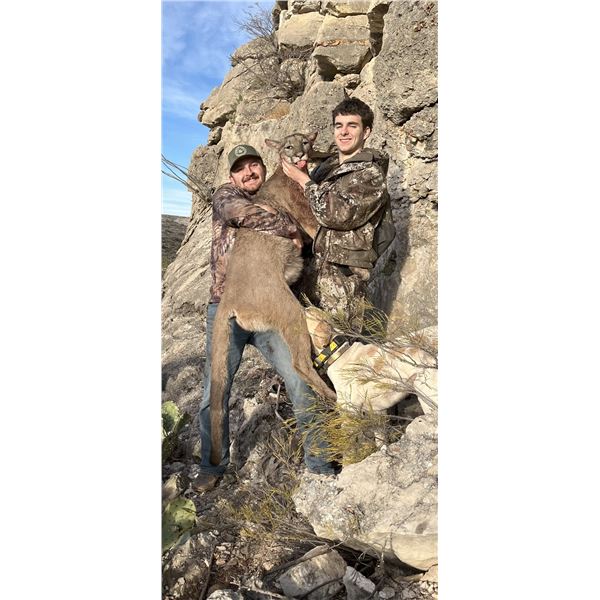 Texas Mountain Lion Hunt for 1 Hunter & 1 Observer at Buck Moon on the Pecos