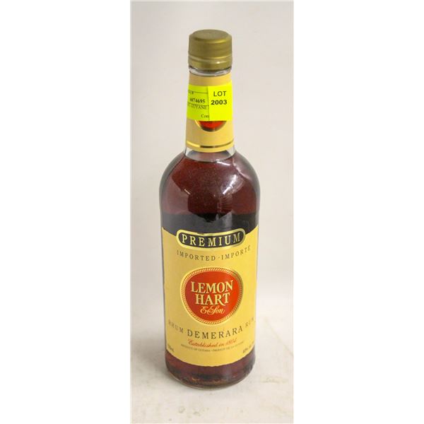 LEMON HART DEMERARA GUYANIAN RUM 750ML 40% ALC