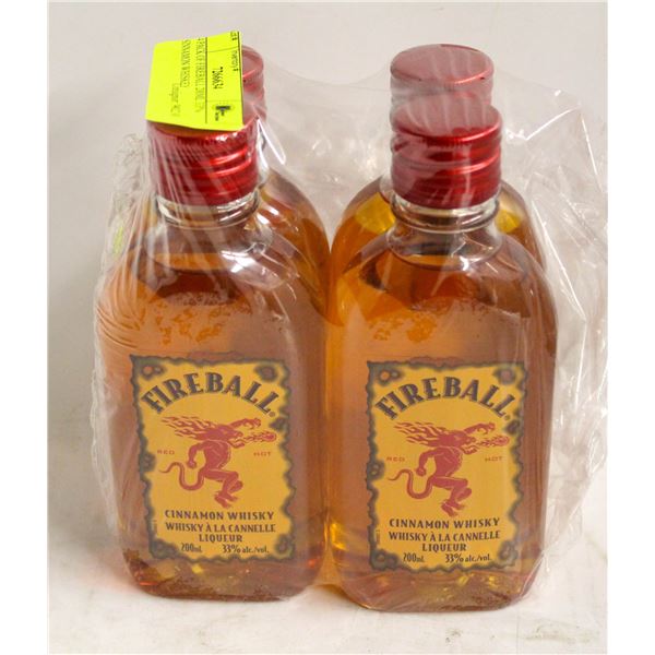 4 PACK OF FIREBALL 200ML 33% SINNAMON WHISKEY