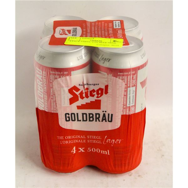 4 PACK STIEGL 5.1% BEER 500ML