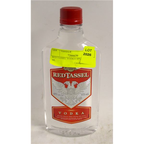 RED TASSEL VODKA 40% ALC. 375 ML