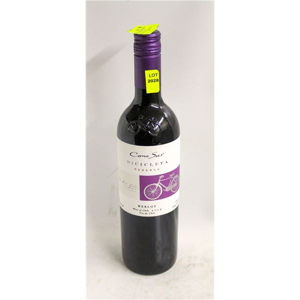 CONO SUR BICICLETA MERLOT WINE 750 ML 13% ALC.