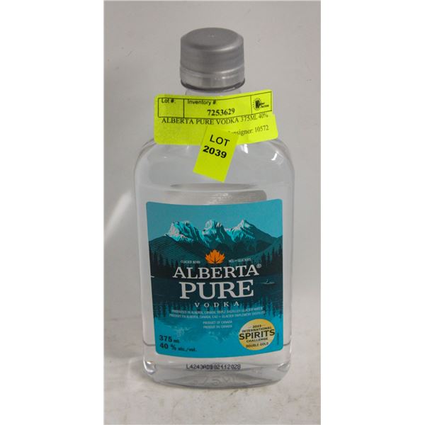 ALBERTA PURE VODKA 375ML 40%