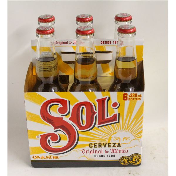 6 PACK OF SOL BEER 4.5% 330ML