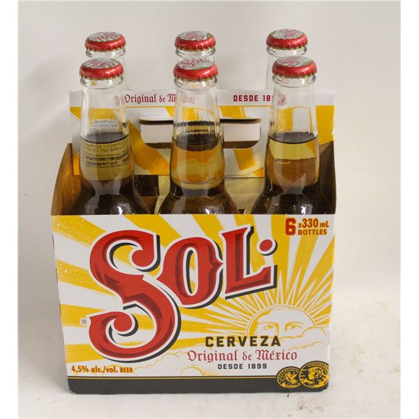 6 PACK OF SOL BEER 4.5% 330ML