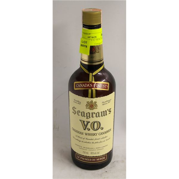 1984 SEAGRAMS V.O. 750ML WHISKY 40% ALC
