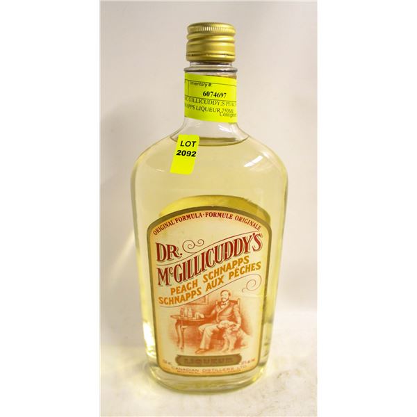 DR. MCGILLICUDDY'S PEACH SCHNAPPS LIQUEUR 750ML