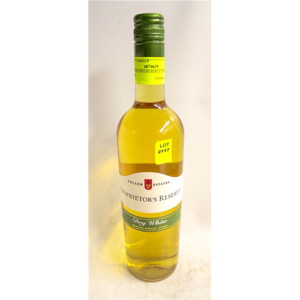 PROPRIETORS RESERVE DRY WHITE 750ML 11.5% ALCOHOL