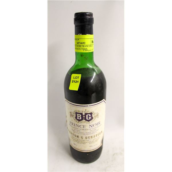 B&G PRINCE NOIR FRANCE RED WINE BORDEAUX 730ML