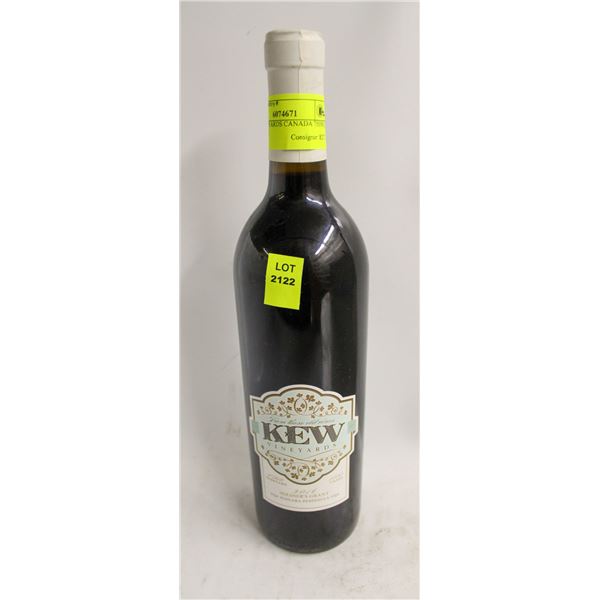 2016 KEW VINEYARDS CANADA 750ML RED WINE 14% ALC