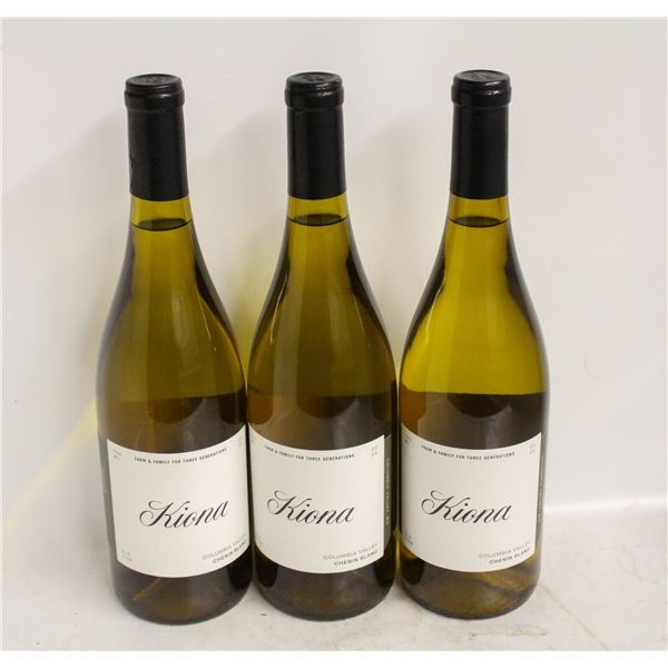 LOT OF 3 BOTTLES OF 2022 KIONA CHENIN BLANC 13.5%