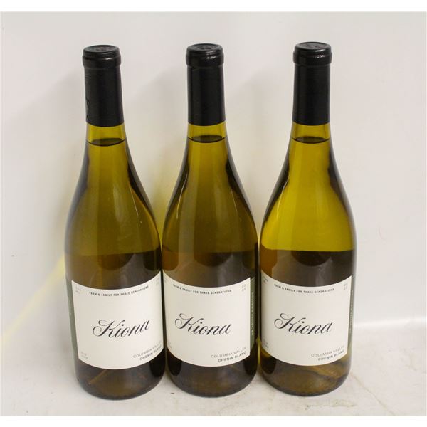 LOT OF 3 BOTTLES OF 2022 KIONA CHENIN BLANC 13.5%