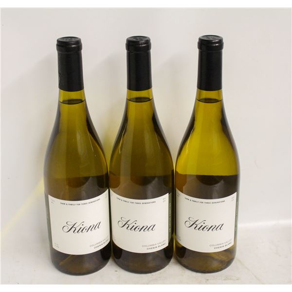 LOT OF 3 BOTTLES OF 2022 KIONA CHENIN BLANC 13.5%