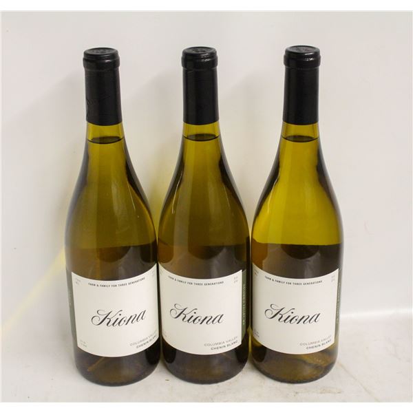 LOT OF 3 BOTTLES OF 2022 KIONA CHENIN BLANC 13.5%