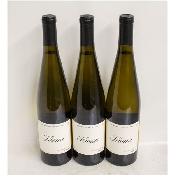 LOT OF 3 BOTTLES OF 2022 KIONA RIESLING 11.5%