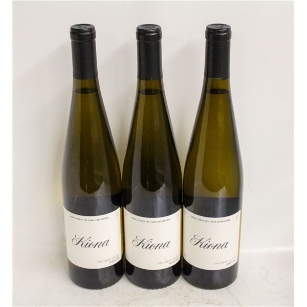 LOT OF 3 BOTTLES OF 2022 KIONA RIESLING 11.5%