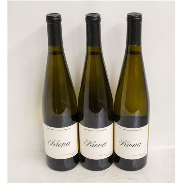LOT OF 3 BOTTLES OF 2022 KIONA RIESLING 11.5%