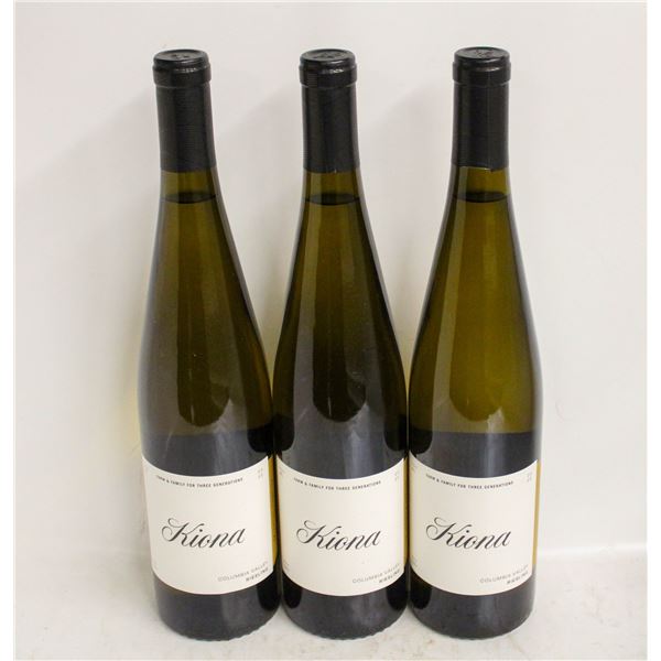 LOT OF 3 BOTTLES OF 2022 KIONA RIESLING 11.5%