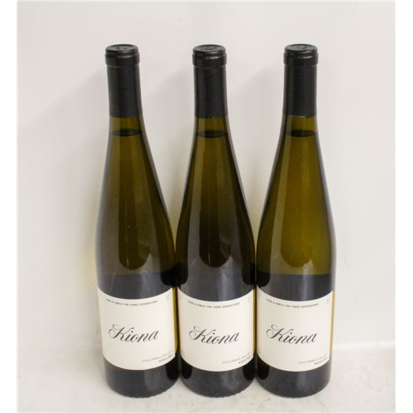 LOT OF 3 BOTTLES OF 2022 KIONA RIESLING 11.5%