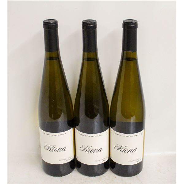 LOT OF 3 BOTTLES OF 2022 KIONA RIESLING 11.5%