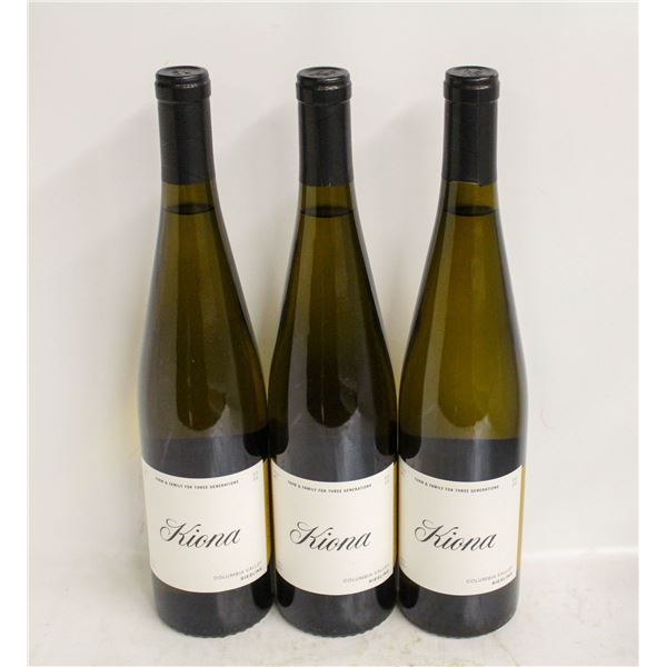 LOT OF 3 BOTTLES OF 2022 KIONA RIESLING 11.5%