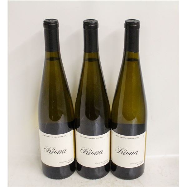 LOT OF 3 BOTTLES OF 2022 KIONA RIESLING 11.5%
