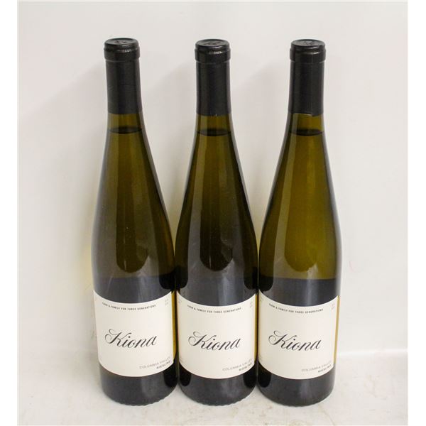 LOT OF 3 BOTTLES OF 2022 KIONA RIESLING 11.5%