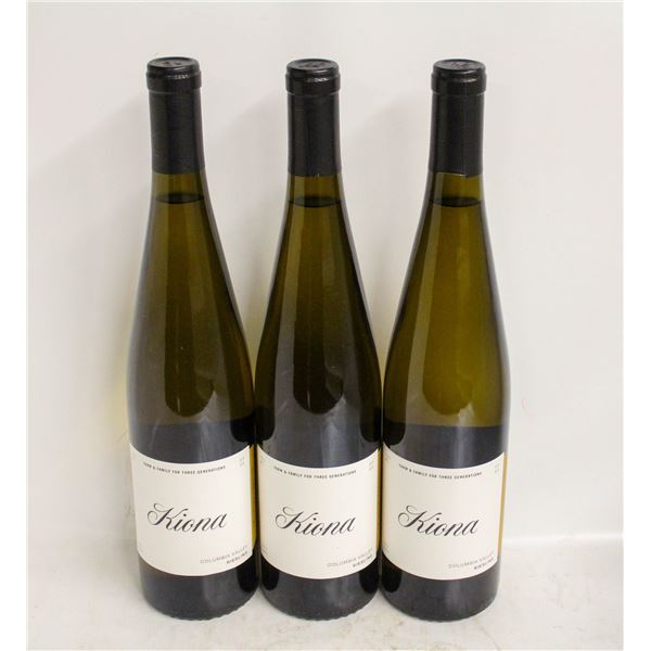 LOT OF 3 BOTTLES OF 2022 KIONA RIESLING 11.5%