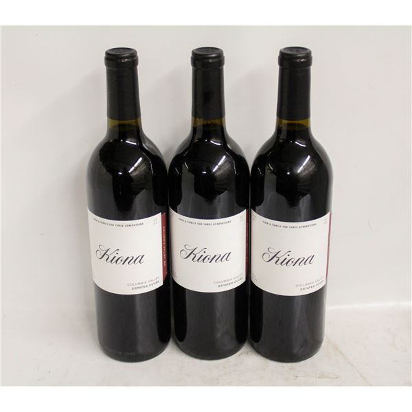 LOT OF 3 BOTTLES OF 2020 KIONA ESTATES CUVEE 14.8%