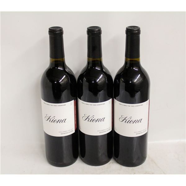 LOT OF 3 BOTTLES OF 2020 KIONA ESTATES CUVEE 14.8%