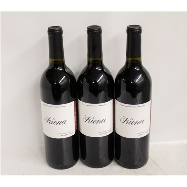 LOT OF 3 BOTTLES OF 2020 KIONA ESTATES CUVEE 14.8%
