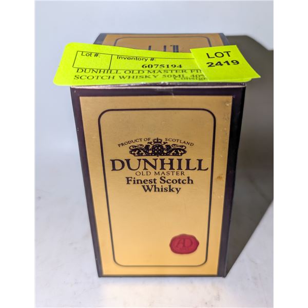 DUNHILL OLD MASTER FINEST SCOTCH WHISKY 50ML 40%