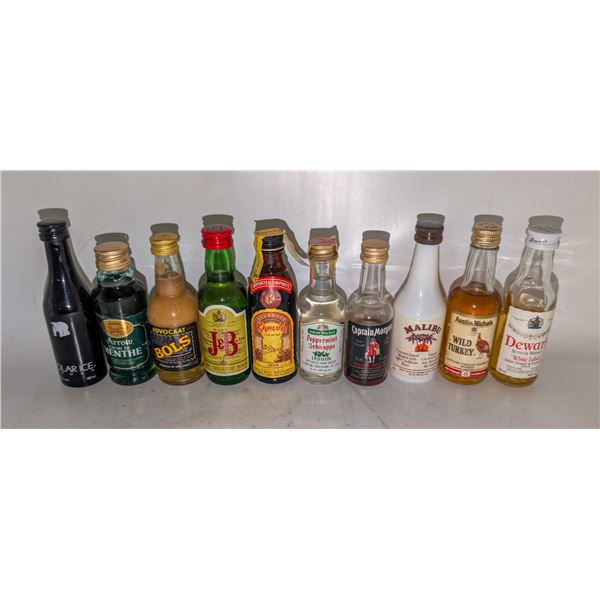 10 ASSORTED MINI LIQUOR BOTTLES