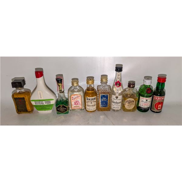 10 ASSORTED MINI LIQUOR BOTTLES