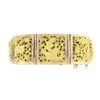 Image 7 : Vintage Solid 18k Yellow Gold Nautical Themed Hinged Square Panel Link Bracelet