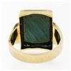 Image 7 : Antique Mens 10K Yellow Gold Rectangular Carved Hematite Intaglio Solitaire Ring