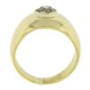Image 1 : Unisex 18k Gold 1.02 ctw Bezel Diamond Solitaire Polished Domed Wide Band Ring