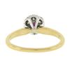 Image 3 : Vintage Jabel 18k Gold 0.40 ctw Round Brilliant Red Ruby w/ Diamond Halo Ring